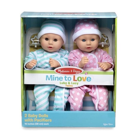 Melissa &amp; Doug 15&quot; twin dolls- Luke &amp; Lucy