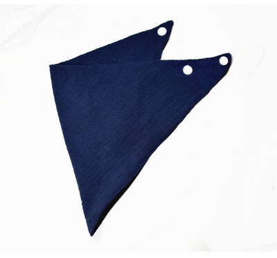 Infant Muslin Bandana Bib- Navy