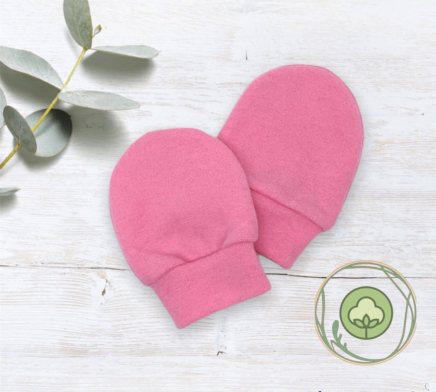 Jolly Bundles - Baby Cotton No Scratch Mittens- Pink
