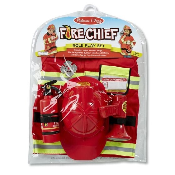 Melissa &amp; Doug role play costume set: fire chief
