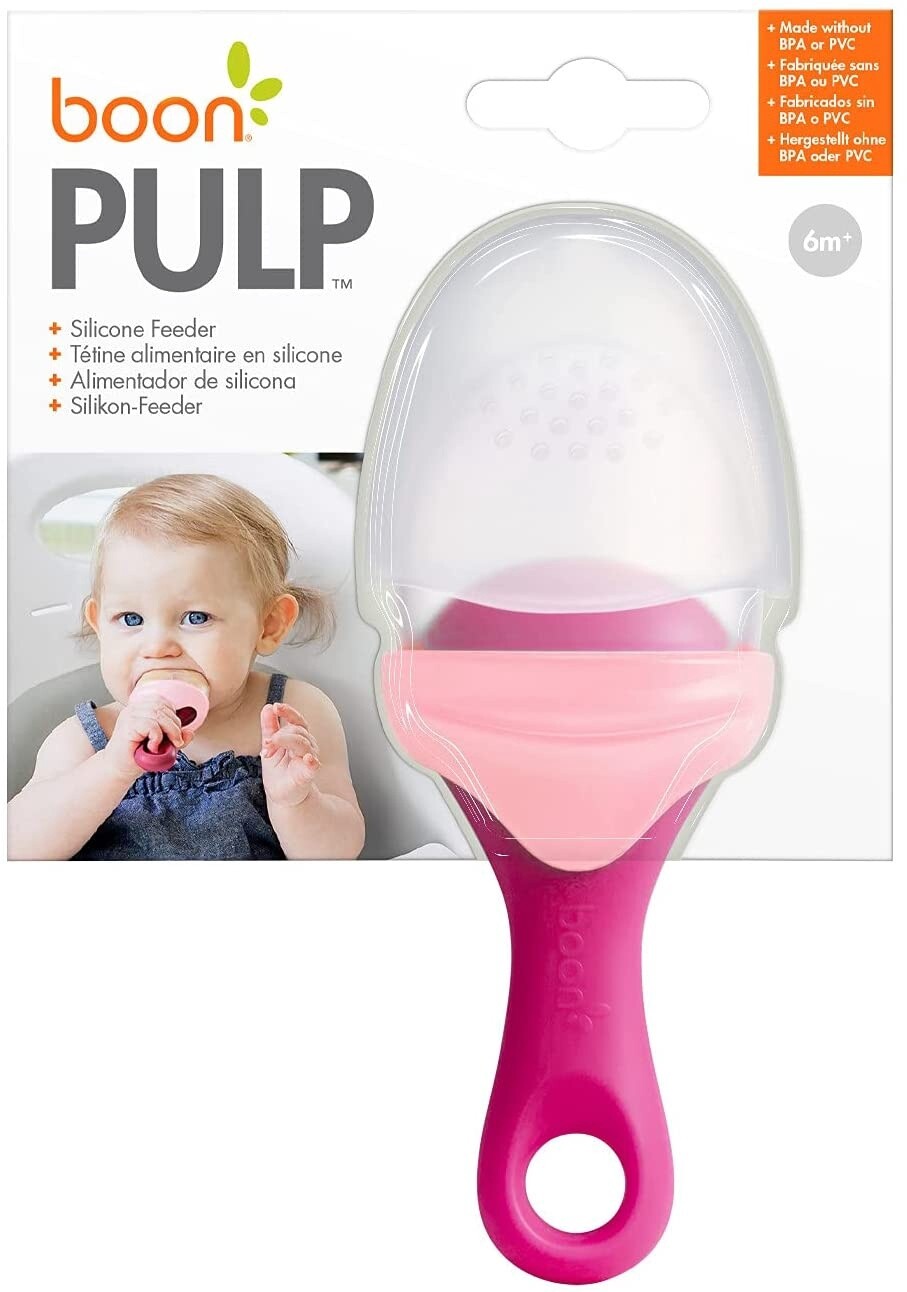 Boon PULP silicone feeder- Pink