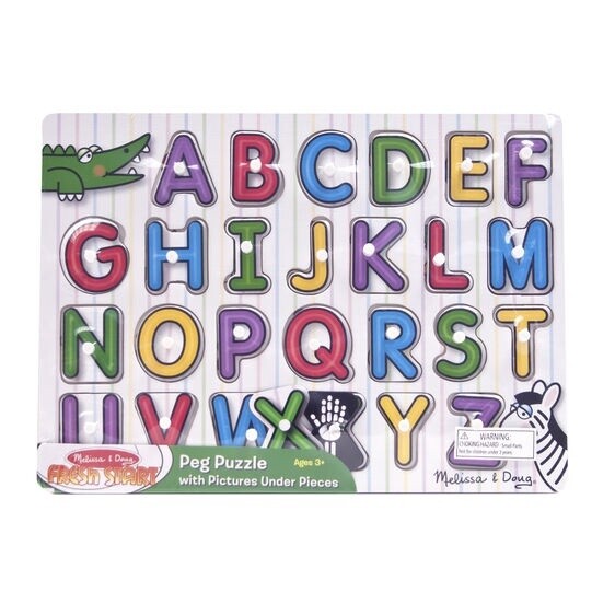 Melissa &amp; Doug peg puzzle- alphabet