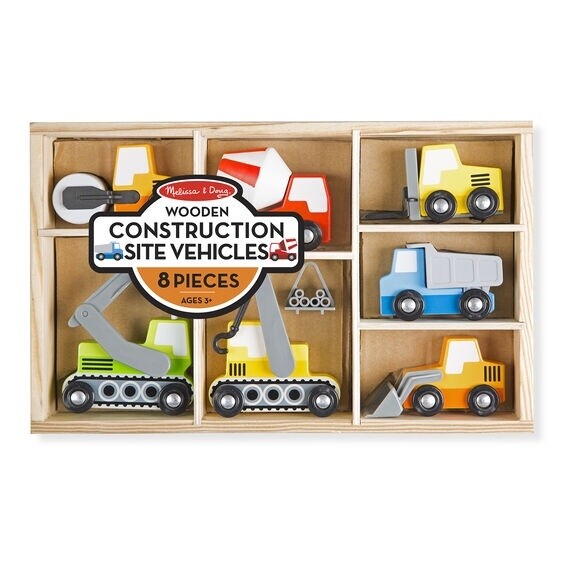 Melissa &amp; Doug Wooden Construction Vehicles