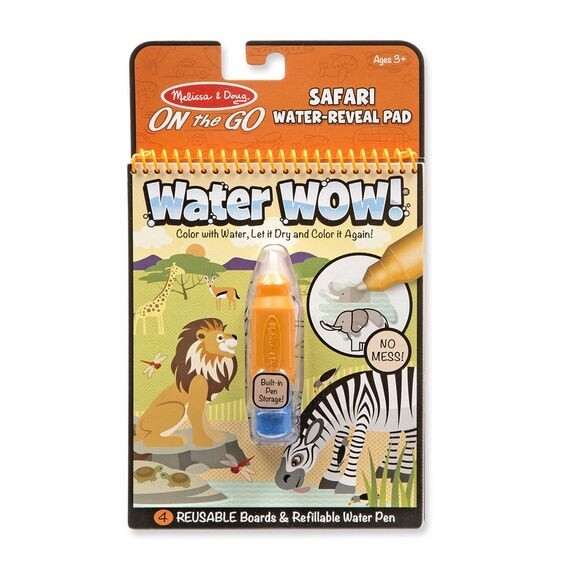 Melissa &amp; Doug water wow on the go book- safari