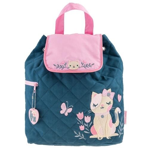 Stephen Joseph quilted backpack- Navy Cat