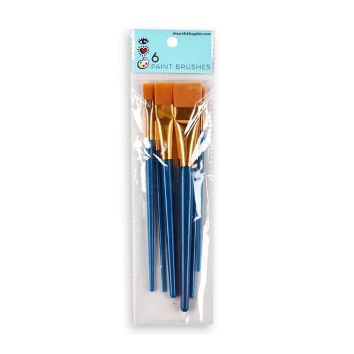 Bright Stripes Fine Paint Brush- 6pk
