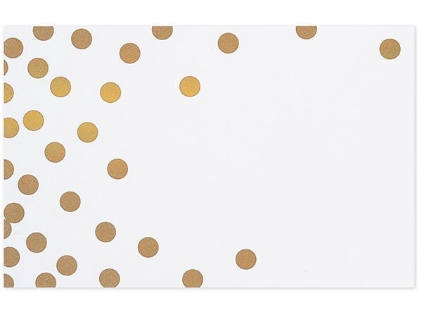 Gift Enclosure Card- Gold Dots