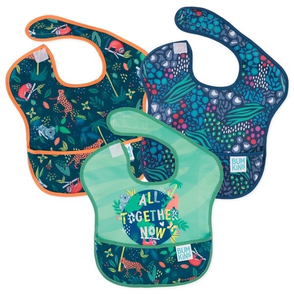 Bumkins 3pk superbibs- Jungle