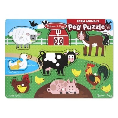 Melissa &amp; Doug peg puzzle- farm