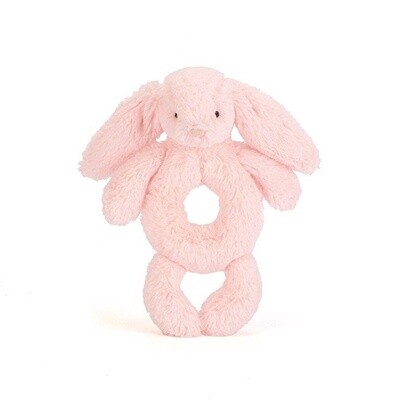 Jellycat Bashful Bunny Ring Rattle- Pink