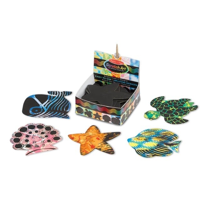 Melissa &amp; Doug Scratch Art Mini Notes Box- Ocean