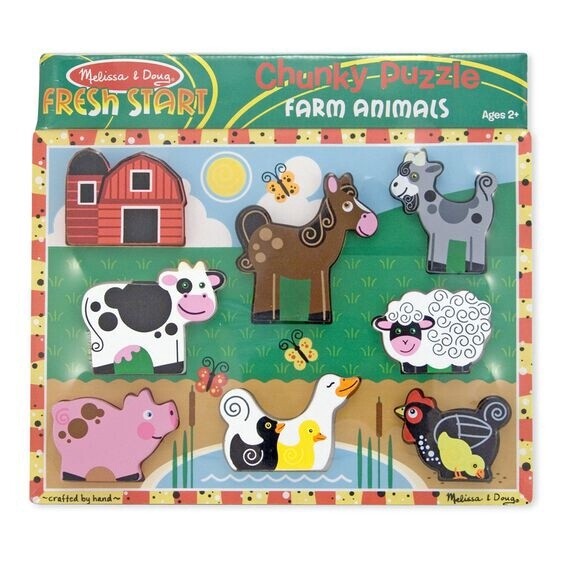 Melissa &amp; Doug farm chunky puzzle