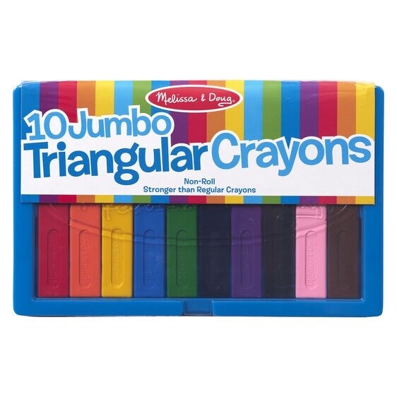 Melissa &amp; Doug 10 jumbo triangular crayons