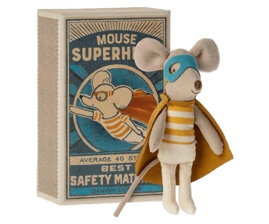 Maileg Superhero Mouse in Matchbox, Little Brother