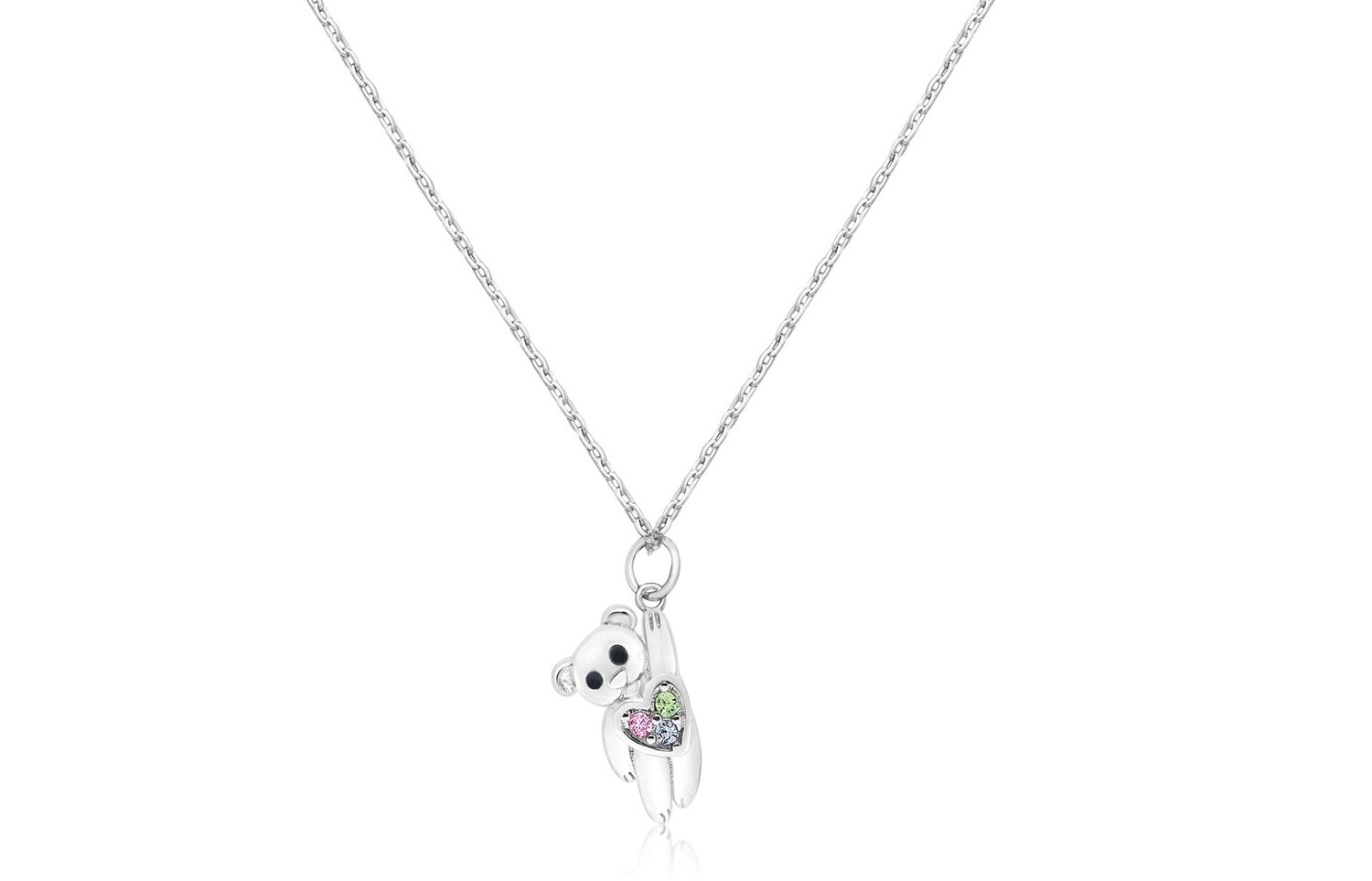 Chanteur Teddy bear with Heart Necklace- Multi-color