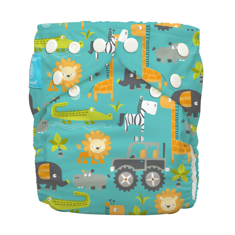 Charlie Banana - Hybrid AIO Diaper - Aqua Jungle