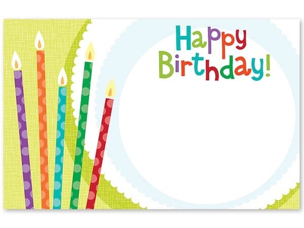 Gift Enclosure Card- Birthday Candles