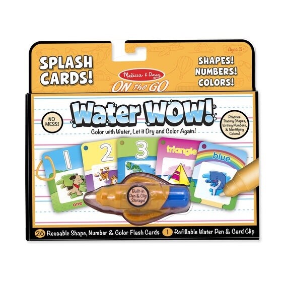 Melissa &amp; Doug water wow splash cards- shapes &amp; numbers