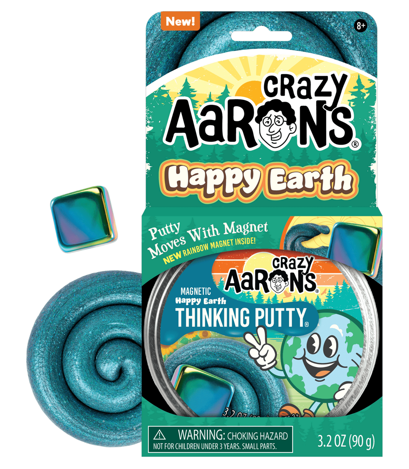 Crazy Aarons 4&quot; Putty Tin- Happy Earth