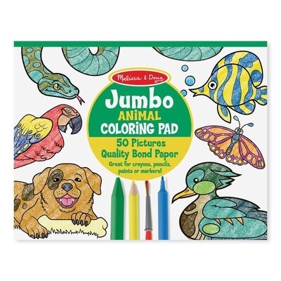 Melissa & Doug jumbo coloring pad- animals