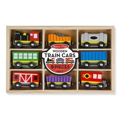 Melissa &amp; Doug wooden train cars