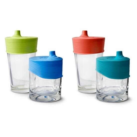 GoSili stretchy silicone sippy cup lids- 2 pack