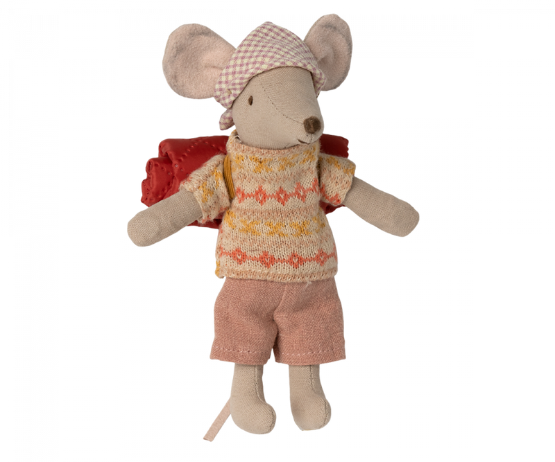Maileg Fairisle Hiker Mouse- Big Sister