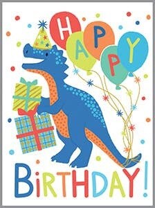 GINA B DESIGNS - Gift Enclosures - Birthday Dino