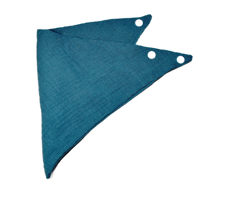 Infant Muslin Bandana Bib- Teal Blue