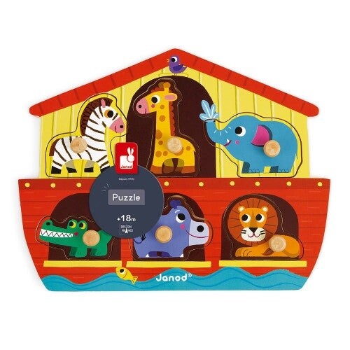 Janod Noah&#39;s Ark Knob Puzzle