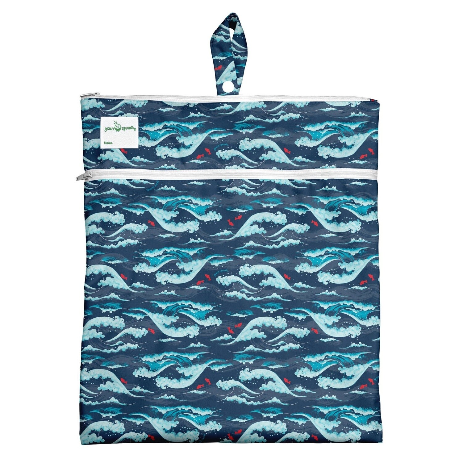 Green Sprouts Wet &amp; Dry Bag: Navy Tidal Wave