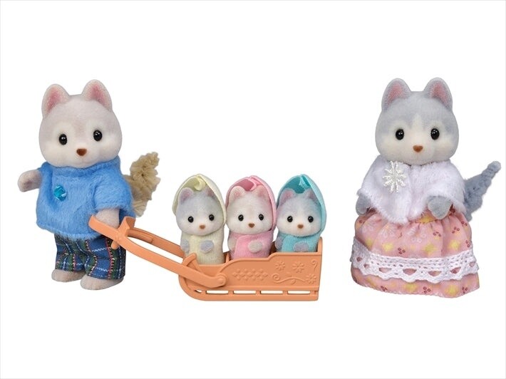 Calico Critter husky family