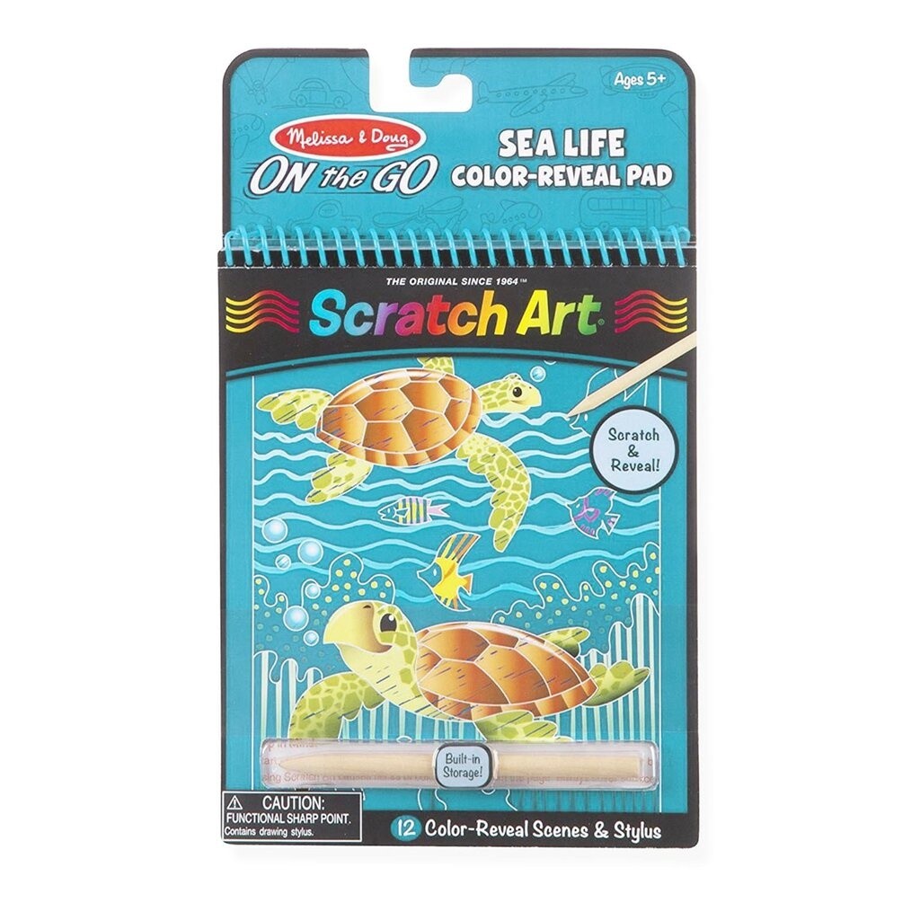 Melissa &amp; Doug on the go scratch art book- sea life