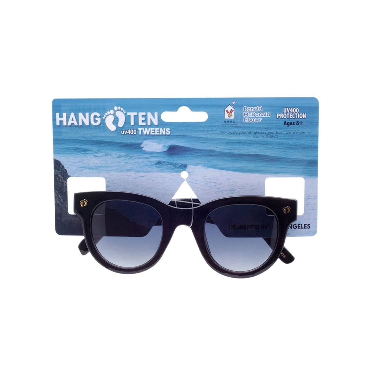 Shark Eyes Girls Sunglasses Cat Eye- Black