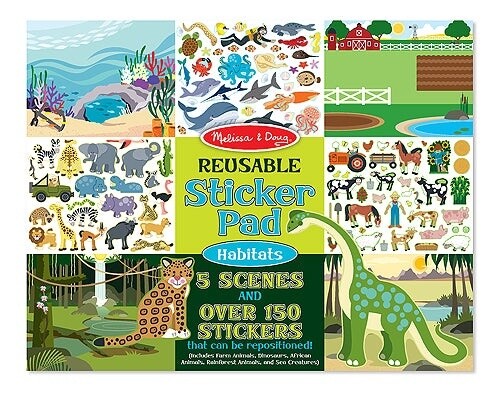 Melissa &amp; Doug reusable sticker pad- habitats