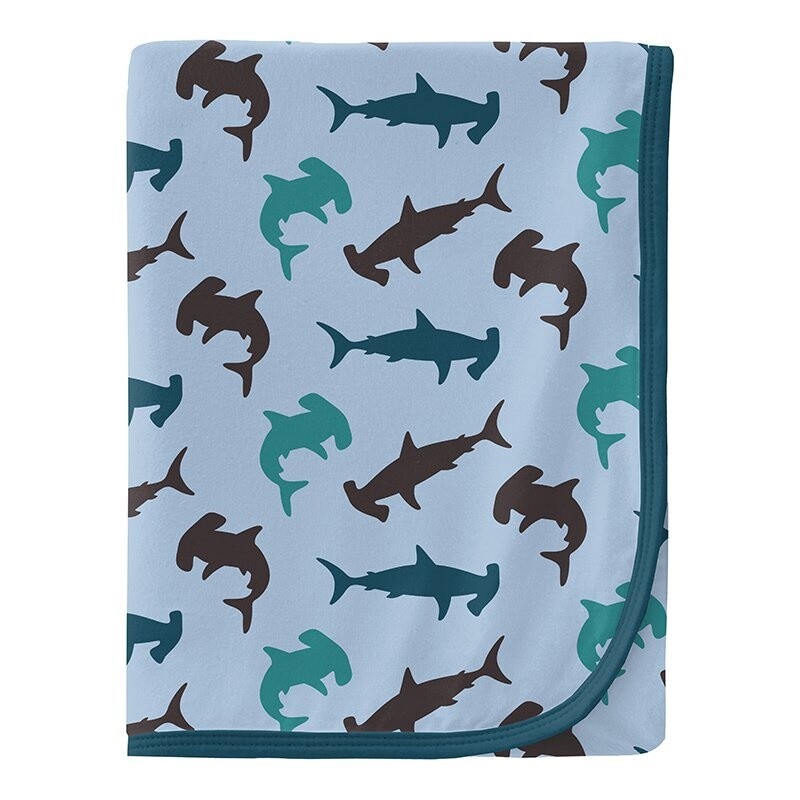 Kickee Swaddle Blanket- Pond Hammerhead