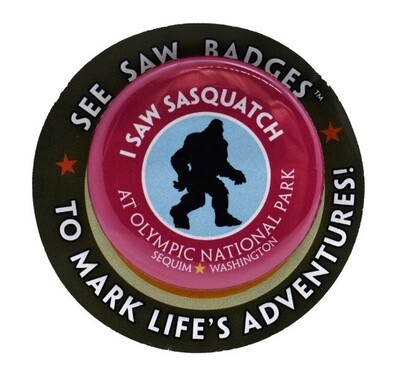 Channel Craft See Saw Badge- Sasquatch at Olympic National Park