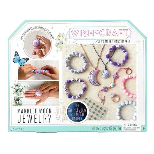 Bright Stripes Moon Jewelry Kit- Marbled