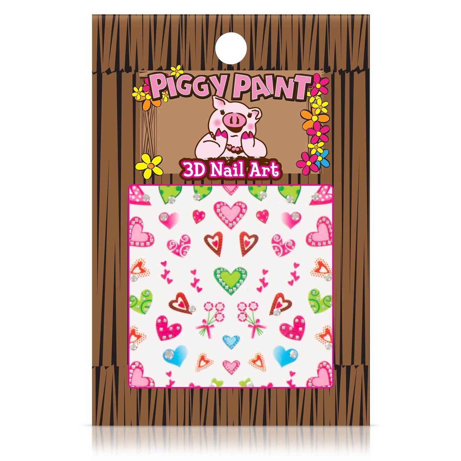 Piggy Paint 3-D Heart nail art