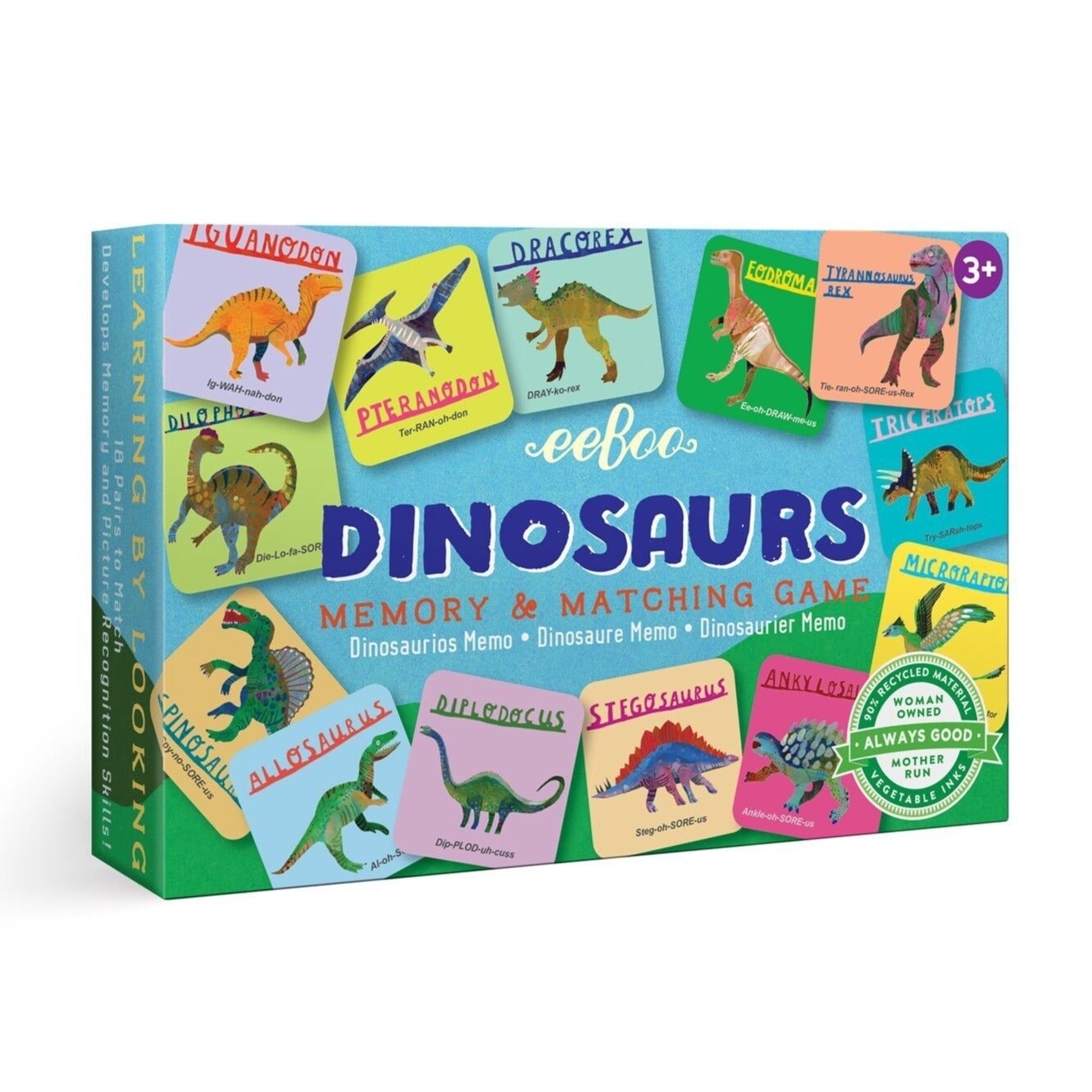 eeBoo dinosaur travel matching game