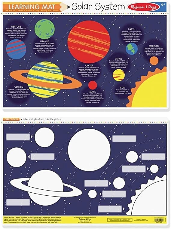 Melissa &amp; Doug Learning Mat: solar system