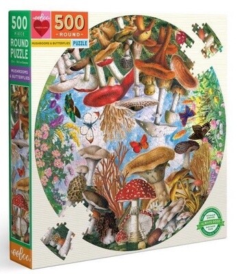eeBoo 500pc round puzzle- Mushroom