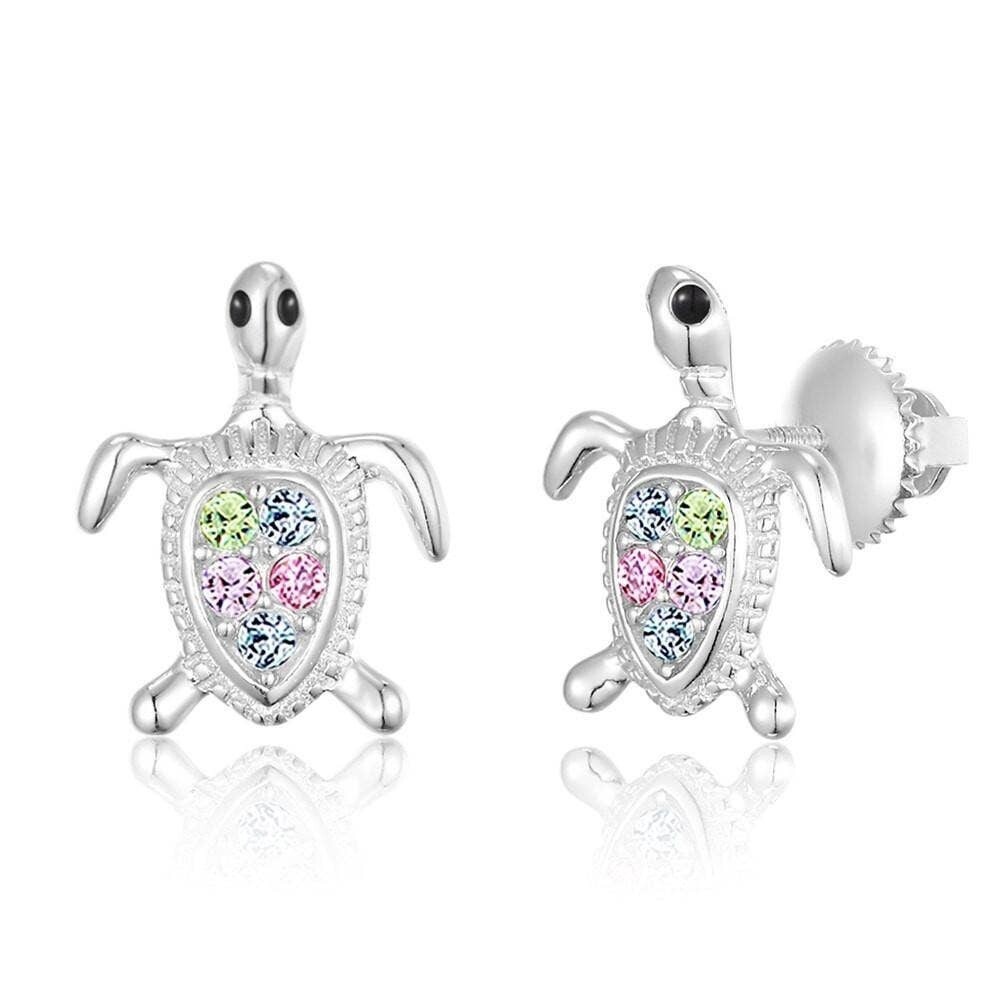 Chanteur - Turtle Screwback Earring With Swarovski Elements
