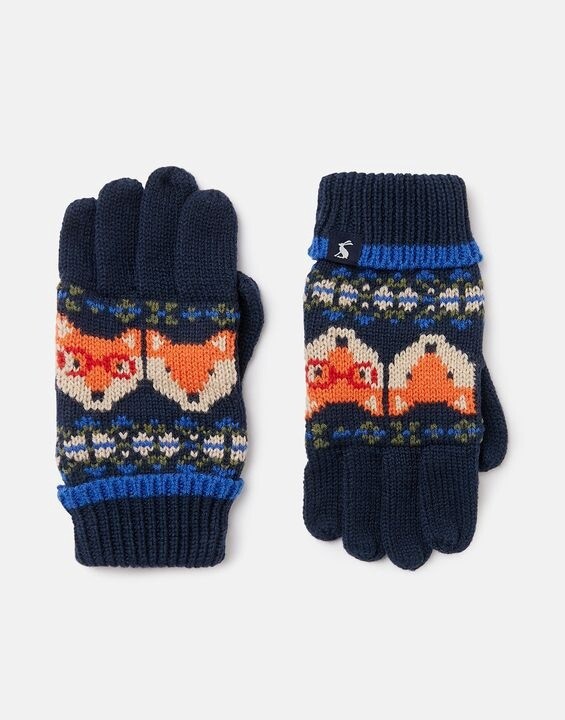 Joules Fox Gloves- Navy