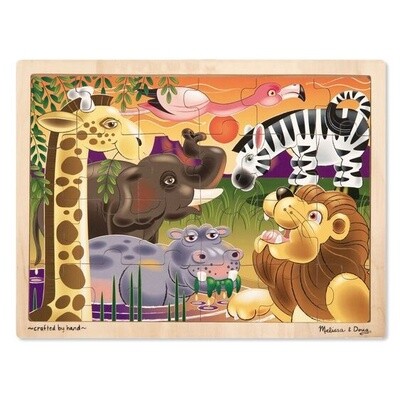 Melissa &amp; Doug 24pc. wooden jigsaw puzzle- African Plains