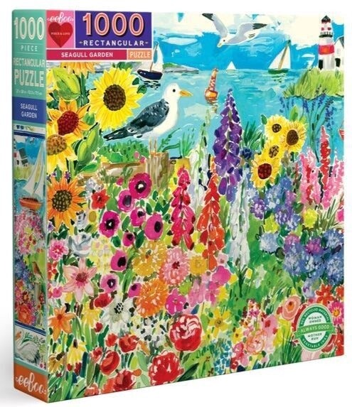 eeBoo 1000 piece rectangle puzzle- Seagull Garden