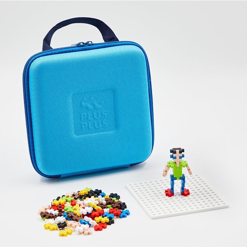 Plus-Plus Travel Case with baseplate &amp; 100 pieces