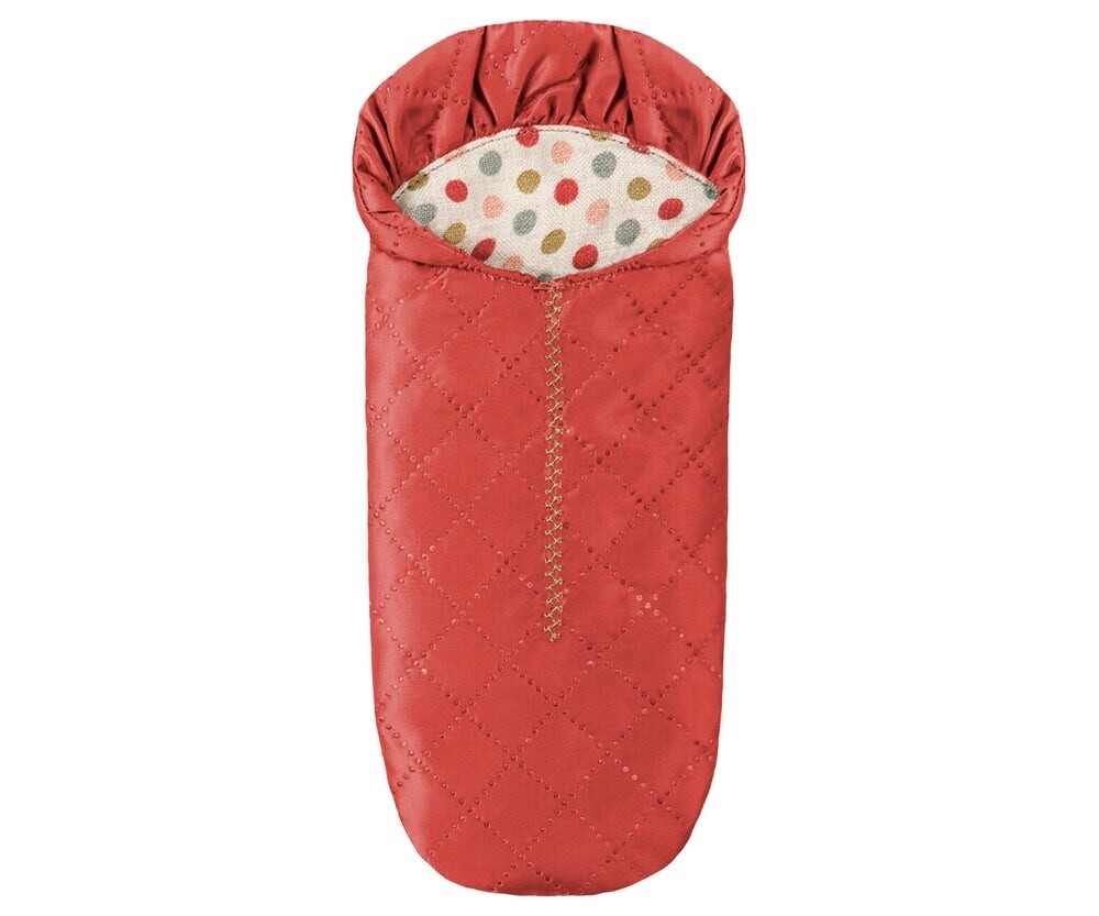 Maileg mouse sleeping bag- Red