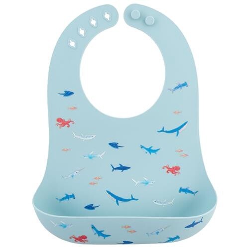Stephen Joseph silicone bib- sharks