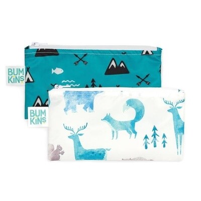 Bumkins 2 pack small snack bag- outdoors & wildlife